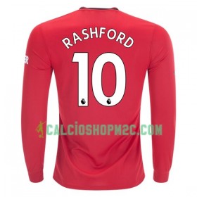 Manchester United Marcus Rashford 10 Maglia Prima 2019/2020 Manica Lunga